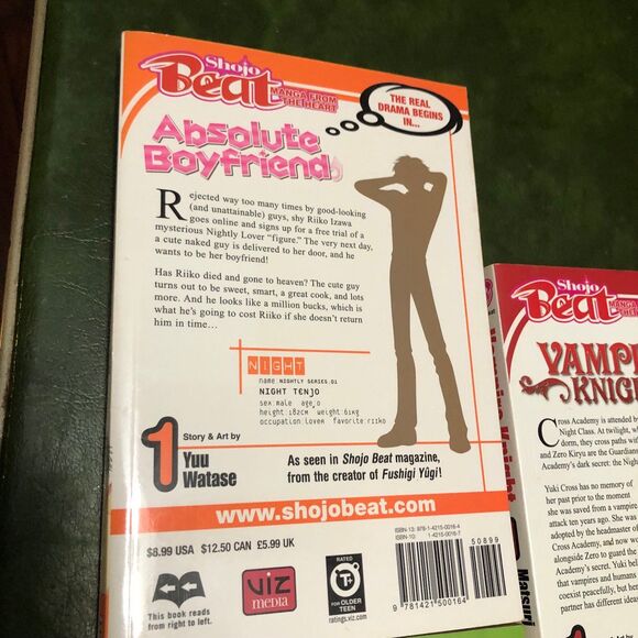 Anime Lot of 5 Books & 3 Movies; Absolute Boyfriend, Vampire Knight, Hack… - Picture 2 of 12